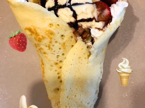 お家でクレープ♡ホットケーキミックスで簡単に♪